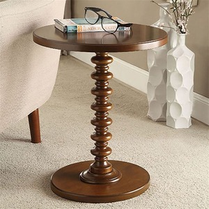 Mesa Auxiliar Redonda Moderna de Metal con Acabado Bronce, Tipo de Pie, para Sala de Estar, Diseño Duradero - Product Image 4