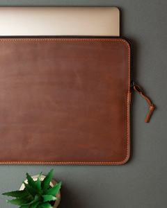 Handmade Real Leather Sleeve Stone Guard Protective <b>Cover</b> <b>Laptop</b> Sleeve Bag for Pro 16 Inch LLS-0020 - Product Image 4