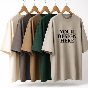 Camisetas de punto casuales para hombre con hombros caídos, personalizadas OEM, 100% algodón, transpirables, de gran tamaño, al por mayor, Bangladesh - Product Image 1