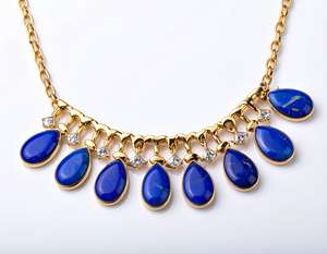 Elegante Collar de Perlas Naturales y Lapislázuli 2025, Plata de Ley 925, Chapado en Oro de 18K, Diseños de Joyería para Boda, Collar para Mujer de 16 Pulgadas - Product Image 6