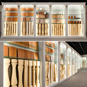 Pieds de meubles tournés en bois, forme ronde, bois massif, modernes, robustes, installation facile pour la maison et le bureau - Product Image 4
