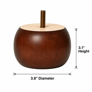 Wood Furniture Legs <b>Round</b> Shape Modern Design Easy Installation for Kitchen Table <b>Sofa</b> Heavy Duty Solid Wood - Product Image 2