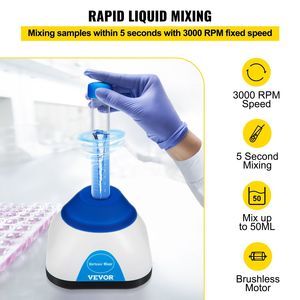 Mini 3000RPM para mezclador Vortex, agitador, función táctil, equipo de laboratorio científico para 50ML, 6mm de diámetro orbital para prueba de tatuaje - Product Image 3