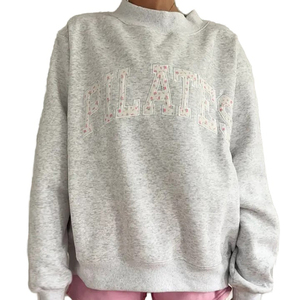 Nouvelle Arrivée 2026 – Sweat-shirt Col Roulé Oversize Femme Gris avec Imprimé Lettres Florida, Manches Longues en Coton Tricoté, Idéal pour l'Automne - Product Image 2