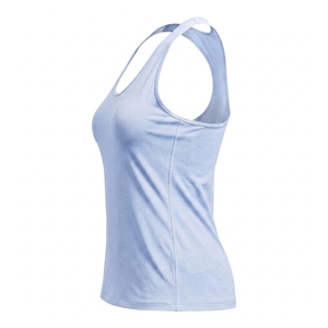 Débardeur court décontracté pour femme, couleur unie, séchage rapide, respirant, en spandex et polyester, idéal pour la gym - Vente chaude - Product Image 2