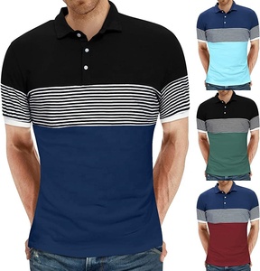 เสื้อโปโลลายทางของผู้ชายผ้าฝ้าย100% เสื้อโปโลลายทาง OEM จากโรงงานบังคลาเทศ - Product Image 1