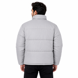 Custom <b>Winter</b> Bubble Jacket For Men Lightweight <b>Quilted</b> Casual Streetwear Outerwear OEM Zip Men's Jackets Wholesale Supplier USA - Product Image 3