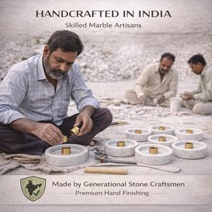 Brûleur d'encens en marbre avec support en laiton, diffuseur d'aromathérapie pour bâtonnets de bambou, utilisation toute saison - Product Image 4