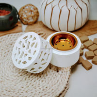 SS CRAFTS INDIA – Brûleur d'encens religieux indien en bois 100 % fait main de luxe, porte-parfum Bakhoor, couleur et taille personnalisables pour la maison