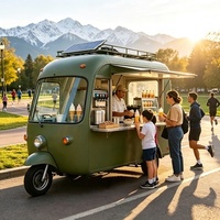 Chariot de friteuse à donuts facile à nettoyer avec station de glaçage, cafetière et chauffe-café pour les services de matin en pleine heure de pointe