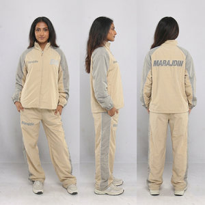 Conjunto Deportivo de Dos Piezas con Capucha para Mujer, Personalizado con Logotipo, de Poliéster/Algodón, para Invierno, Bordado, Color Sólido - Product Image 3