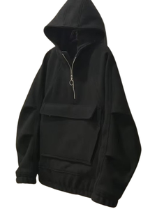Anorak en laine Melton, veste coupe-vent en laine pour la saison froide, doublure épaisse, séchage rapide, respirante - Product Image 6
