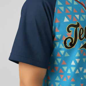 ชุดเสื้อเบสบอลอเมริกันปี 2026 แบบสั้น ราคาถูก สีพื้น ระบายอากาศ แห้งเร็ว โพลีเอสเตอร์ 100% ออกแบบเองได้ คอวี - Product Image 5