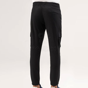 Jogging cargo homme en mélange de coton de haute qualité, doux et confortable, avec fermeture à boutons pour un style streetwear décontracté - Product Image 4