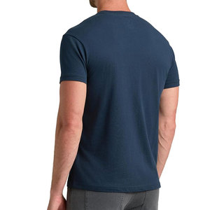 Camiseta clásica de cuello redondo para hombre, manga corta, algodón suave, camiseta básica informal para uso diario, corte regular. - Product Image 3