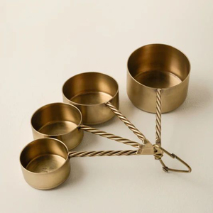 Ensemble de cuillères à mesurer en cuivre faites à la main, 4 pièces, outils de cuisine en métal, lavage à la main uniquement, cuillère à mesurer durable - Product Image 3