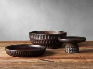 Assiette de service ronde en bois de manguier naturel, polie, faite à la main, classique, décorative pour mariage, multi-usages - Product Image 2