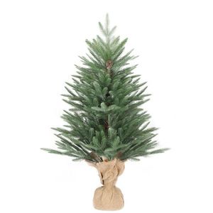 Albero di Natale Artificiale da Tavolo in PVC 60cm, 100 Rami, Piccolo Albero Natalizio per Camera da Letto, Scrivania, Portico con Base in Tessuto - Product Image 2