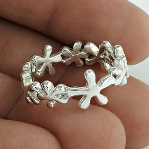 Hermoso Anillo con Diseño de Múltiples Estrellas, Elaborado en Plata de Ley 925, Certificado por IGI, Joyería Decorativa Hecha a Mano, Precio al por Mayor - Product Image 1