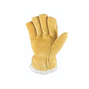 Gants d'hiver en cuir de qualité supérieure, doublés thermiquement, chauds, pour le travail en extérieur, la conduite et la protection - Product Image 2