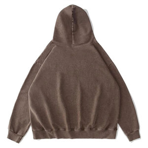 Sudadera extragrande de mujer personalizada con lavado ácido, manga larga, hombros caídos, forro polar grueso, para invierno - Product Image 4