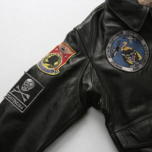 Chaqueta Safari de Invierno para Hombre, Servicio OEM, Cuero Genuino Recubierto, Cuello Alto, Impermeable, Denim Teñido Liso, Patrón Estándar - Product Image 2