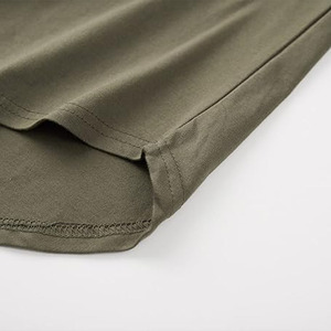 T-shirt décontracté à col rond de couleur unie pour hommes, personnalisé, en coton épais 100%, style streetwear, fournisseur, haut d'été à manches courtes, USA - Product Image 5