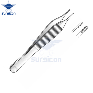 Pinzas Adson-Brown para Tejidos y Agarre, 12 cm / 4-3/4 Pulgadas, con 9x9 Dientes, Instrumento Quirúrgico de Acero Inoxidable para Sujetar Tejidos - Product Image 6