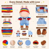 Vêtements de poupée portables, chemises, hauts, accessoires personnalisés, figurine en boîte mystère, mignons, décontractés, unisexes, haute qualité EN71