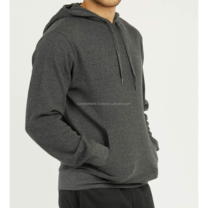 Buena tela nueva llegada personalizada Sherpa Fluffy Fleece personalizado hombres pulóver Sudadera con capucha liso Color sólido básico mezcla de algodón - Product Image 3