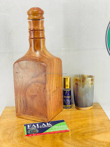 Hermosa Botella de Agua Ecológica Minimalista de Madera Pura de 1 Litro, a Prueba de Fugas, con Diseño Verde Impreso, Ideal para Regalo de Cumpleaños - Product Image 6