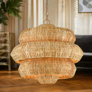 Abat-jour en rotin artisanal pour éclairage suspendu, adapté aux acheteurs OEM, fabriqué à partir de rotin naturel par des artisans au Vietnam. - Product Image 3