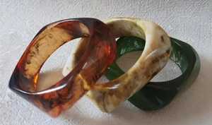 Handmade Eco-Friendly Resin Bangles for Women-Daily Wear & Valentine's Day/Christmas <b>Gift</b> <b>Set</b> Colorful Resin Jewelry Best Price - Product Image 2