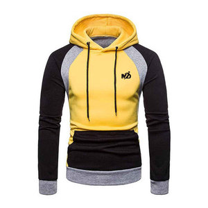 เสื้อมีฮู้ดกีฬาของผู้ชายสีทึบเสื้อมีฮู้ดกีฬาแฟชั่นเข้ารูประบายอากาศได้ดี - Product Image 1