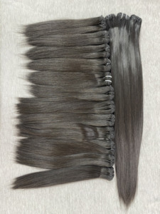 Extensiones de Cabello Virgen Vietnamita, Doble Trama a Máquina, Paquetes de 100g, Cutícula Alineada, Listo para Permanente, Todos los Colores, para Tejer - Product Image 2