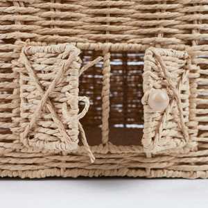 Delicate Paper Woven House <b>Basket</b> Decorative Storage <b>Basket</b> Organizer Bin Perfect For Kids Room <b>Shelf</b> Decoration - Product Image 5