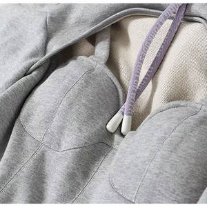 New Arrivals Streetwear Hooded Sweatshirt Cotton Fleece with Custom Logo Women Blank Hoodies <b>Strings</b> - Product Image 6