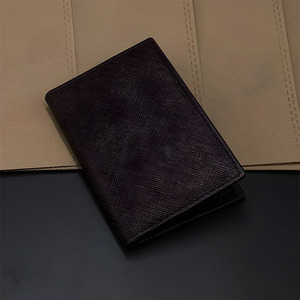 Premium Jet Black Saffiano <b>Leather</b> Pocket Organizer Minimalist Ultra Slim Multi Slot Vertical Bifold <b>Card</b> <b>Wallet</b> Holder for <b>Men</b> - Product Image 5