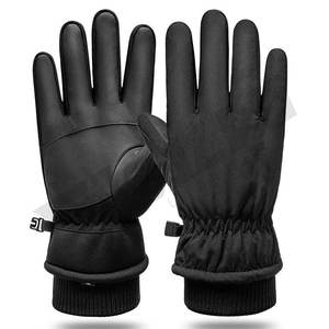 High Quality Mens Winter Black Waterproof Ski Gloves - Product Image 6
