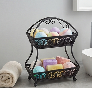 Elegant Metal Storage <b>Basket</b> With Handle Rectangle Shape For Neatening Multi-Purpose Use Stylish Home Essential - Product Image 3