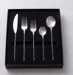 Ensemble de 5 couverts en acier inoxydable finition mate, manches longs, fourchette, cuillère, couteau, produits de qualité supérieure pour la cuisine - Product Image 6