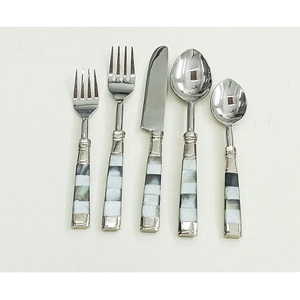 Couverts de qualité supérieure en nacre, ensemble de couverts en acier inoxydable 304, cuillère, fourchette, couteau, vaisselle élégante - Product Image 5