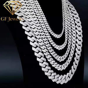 Conjunto de Collar y Pulsera de Lujo Estilo Hip Hop, Oro Blanco de 14K, Diamantes Cultivados en Laboratorio, Pavé Completo, Cadena Cubana, Certificado IGI, Unisex - Product Image 5
