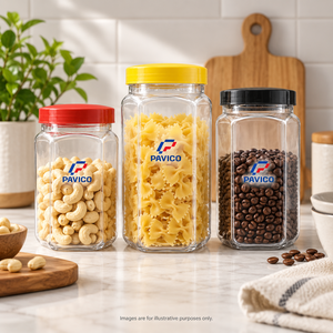 1050ml Clear PET Square Food Storage <b>Jar</b> with Wide Mouth <b>Screw</b> Cap for Dry Food Packaging Manufacturer in Vietnam - Product Image 5