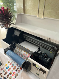 מדפסת שולחנית קומפקטית 30 ס\\\"מ UV DTF עם ראש הדפסה I3200 |   מכונה אוטומטית לייצור תוויות ומדבקות עם דיו UV ברזולוציה גבוהה - Product Image 4