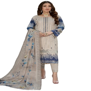 Dr Haris Vol KINARA trajes indios de lujo de 3 piezas para mujeres elegante Boutique viscosa Maxi vestido Salwar Kameez indio pakistaní - Product Image 1