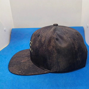 Custom Logo 6 Panel Waterproof Fabric Camo Baseball Snapback <b>Cap</b> <b>Flat</b> Brim Structured Camouflage Outdoor Street For <b>Men</b> Woman - Product Image 2