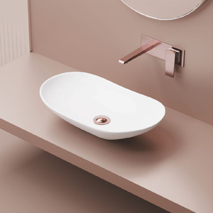 Lavabo de Cerámica Moderno al por Mayor con Diseño de <span class=keywords><strong>Superficie</strong></span> de Granito, Garantía de 5 Años, Montaje en Encimera - Product Image 4