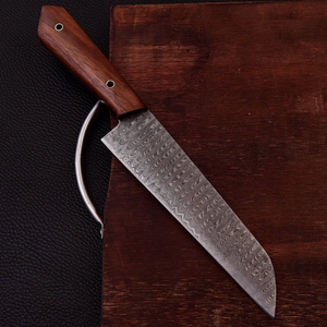 Couteau de Chef SM Knives 2026 de Haute Qualité en Acier Damas Écologique de Grade Industriel, Manche en Bois Fait Main, Lame à Pointe Tombante, Biseau 13 - Product Image 2