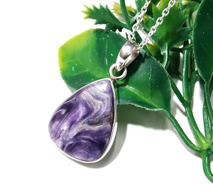Collier pendentif en argent plaqué avec perle naturelle, serti à la main, forme poire, style bohème, certifié par une tierce partie, pour femme - Product Image 2